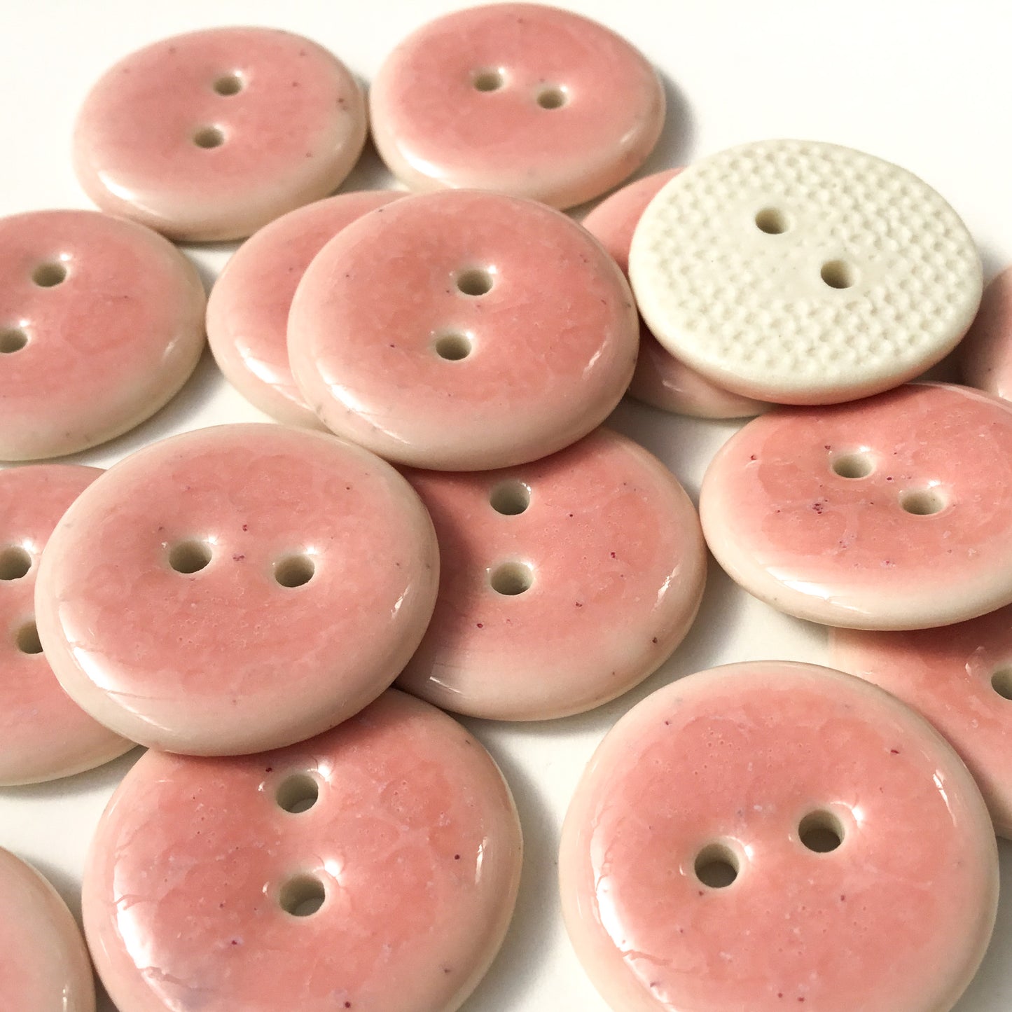 Marbled Pink Porcelain Button 7/8"