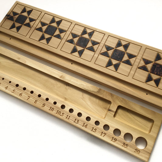 The Original Knitter’s Shelf - Poplar with Ohio Star