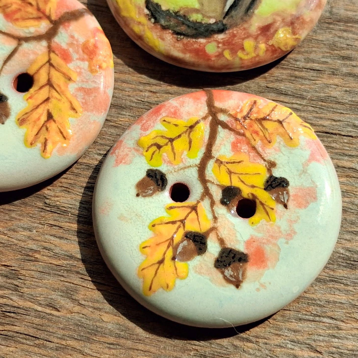‘Autumn Oak Chipmuck’ 1-1/16” one-of-a-kind 4-pack