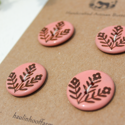 Country Coral Wallflowers - One-of-a-kind 4-pack