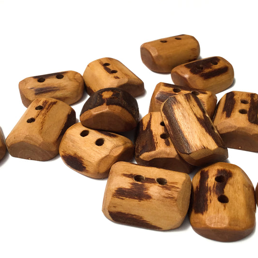 Live Edge Cherry Wood Button 7/8" x 13/16"