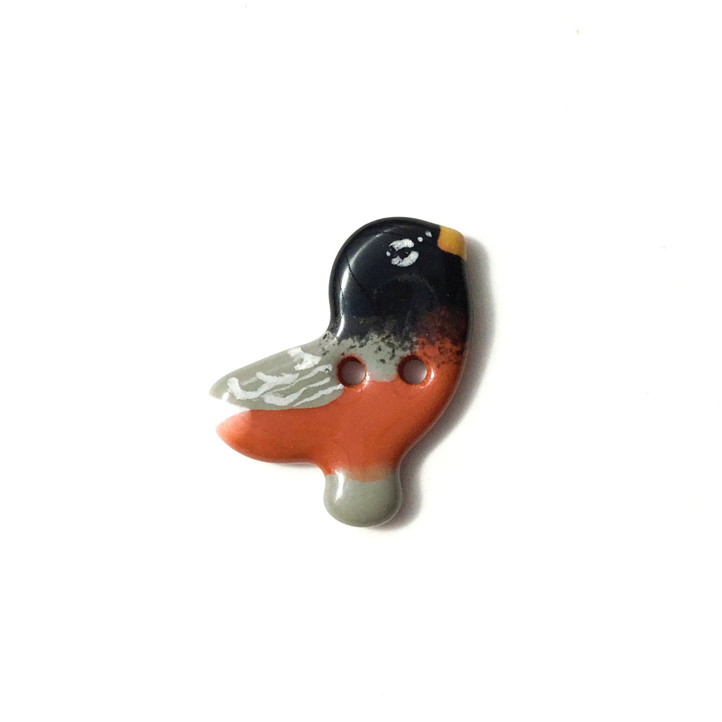 Ceramic Bird Buttons 3/4" x 7/8"
