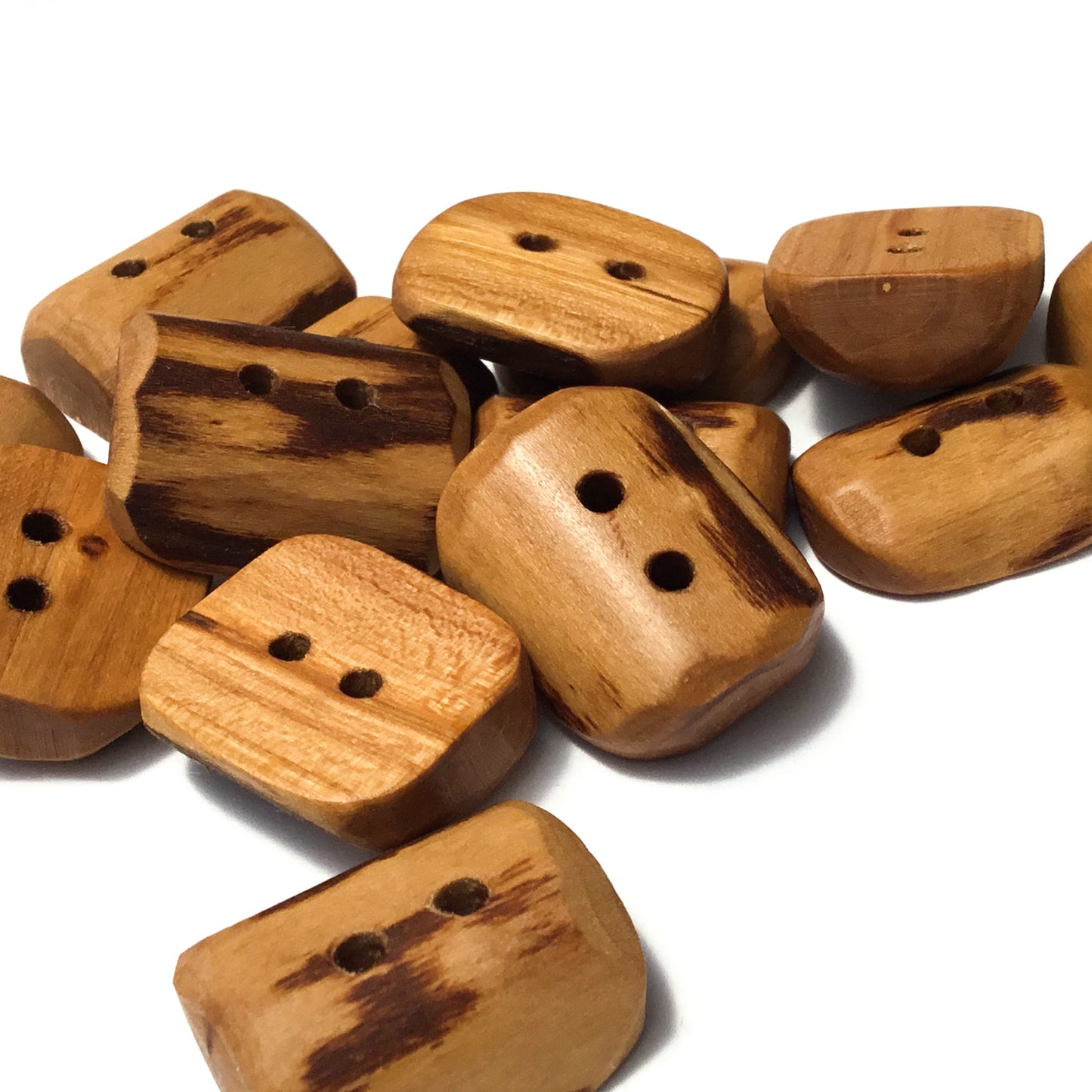 Live Edge Cherry Wood Button 7/8" x 13/16"