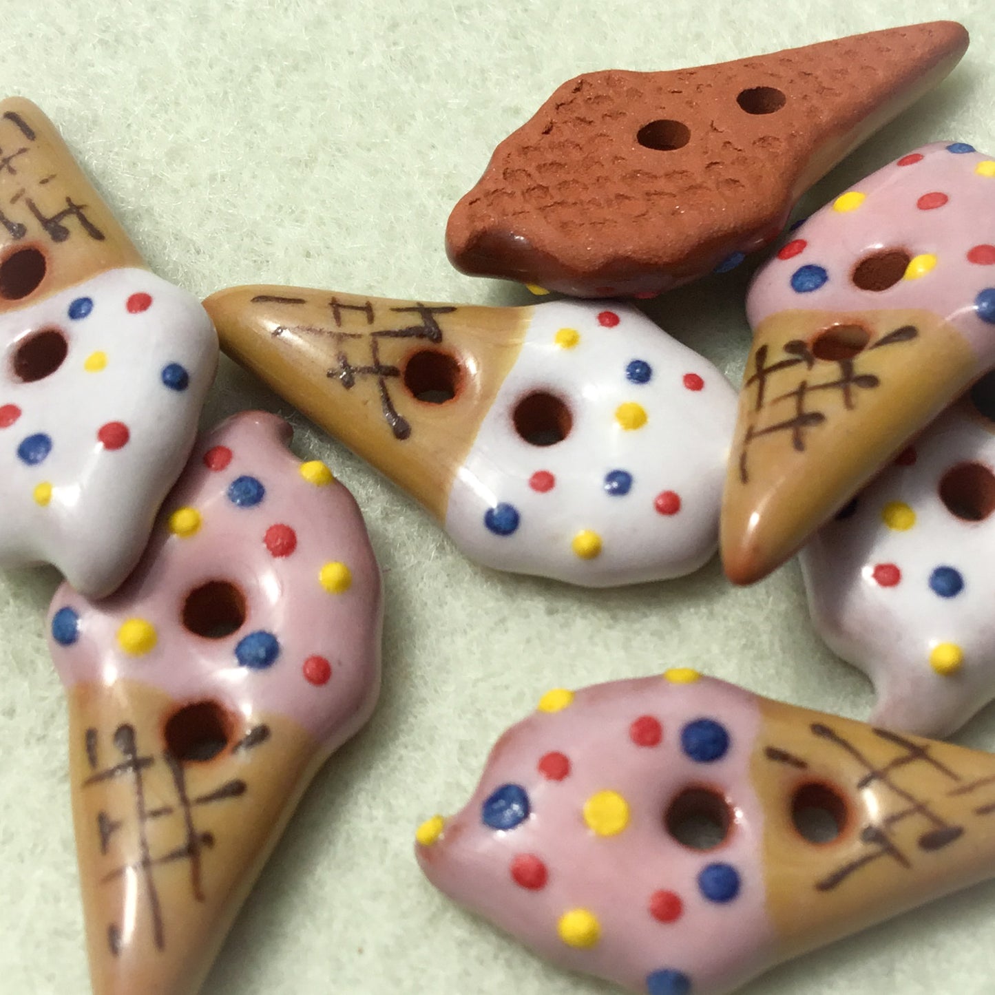 Ice Cream Cone Buttons