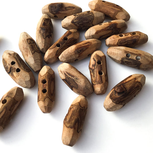 Pear Wood Toggle Buttons 1-1/4” x 7/16"