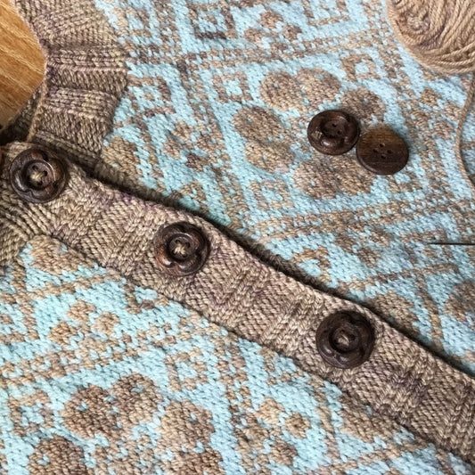 ‘Forest Flowers’ Black Walnut Wood Buttons 3/4”