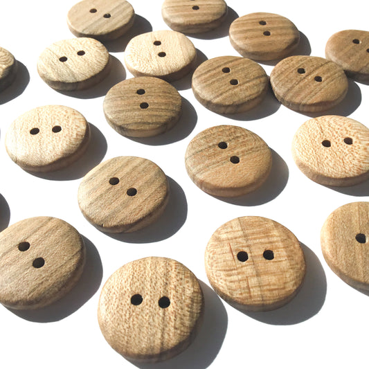 Basic Quarter Sawn Maple Wood Buttons 7/8"