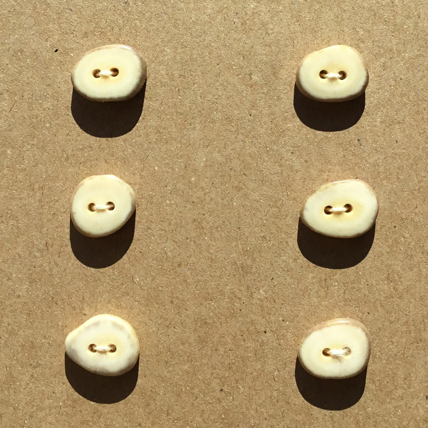 Polished Deer Antler Shed Buttons 5/8" 6-Pack