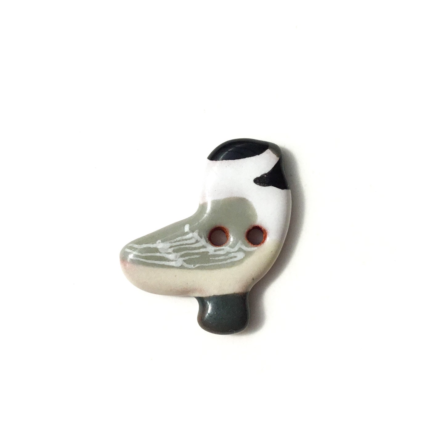 Ceramic Bird Buttons 3/4" x 7/8"