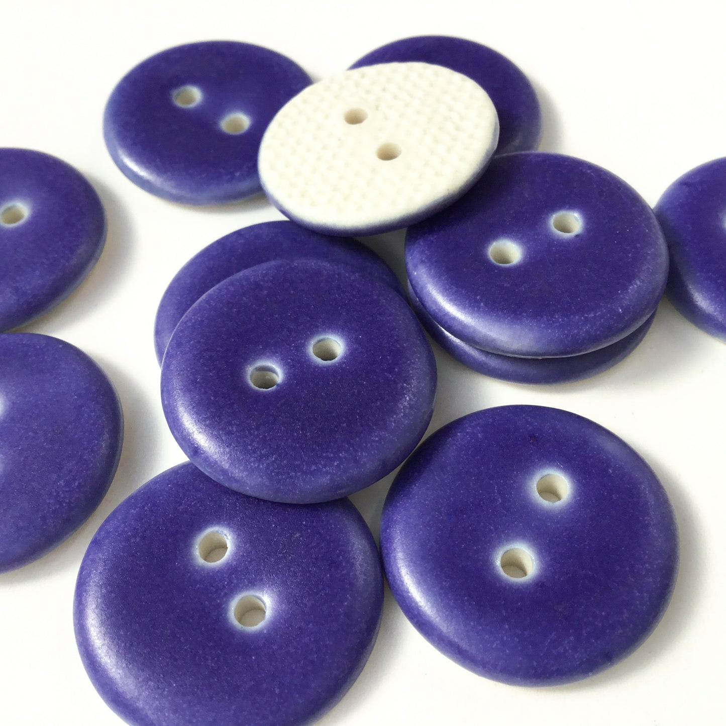 Matte Violet Porcelain Button 7/8"