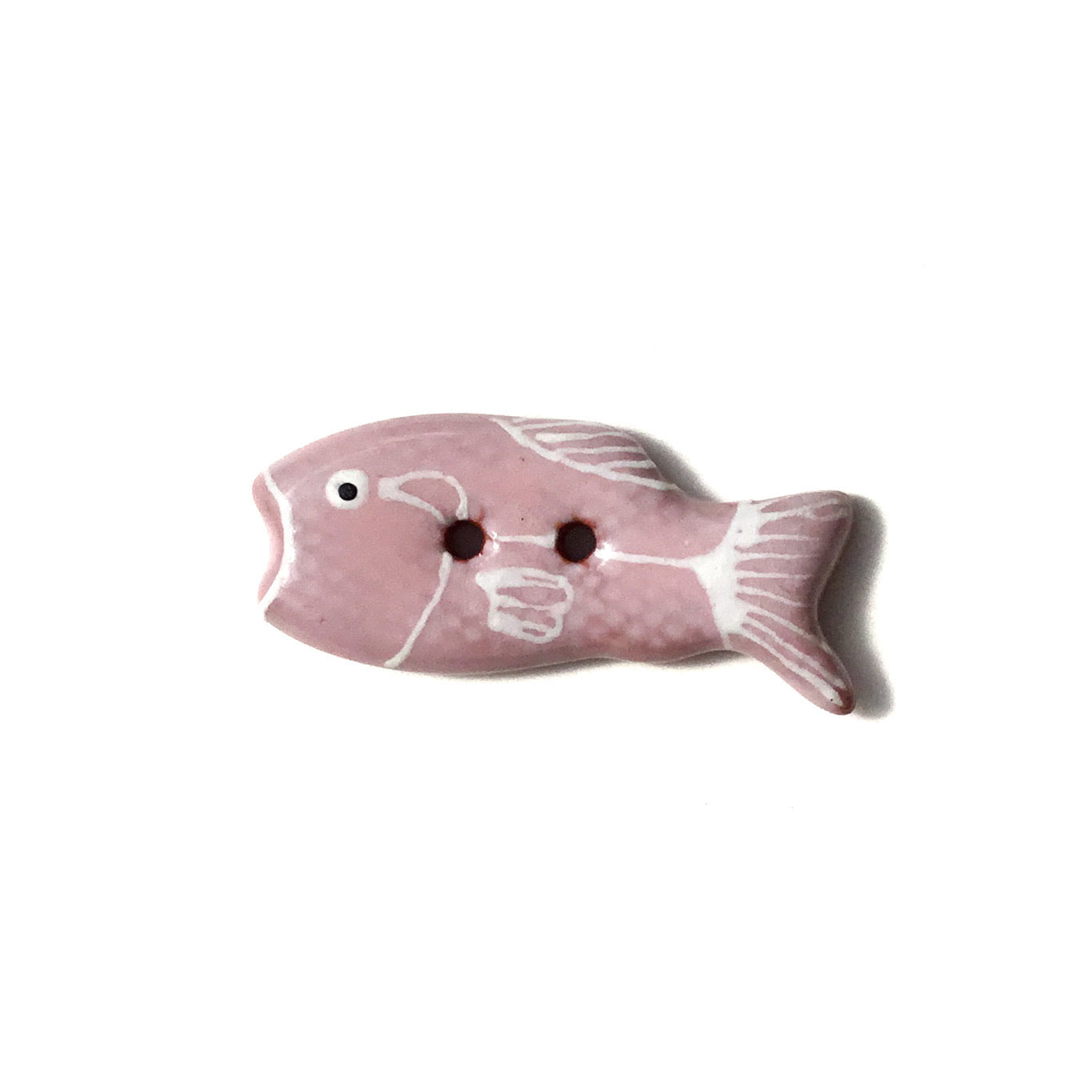 Colorful Fish Ceramic Buttons 1/2" x 1-1/4"