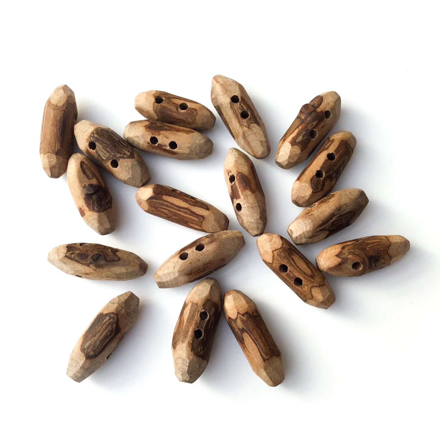 Pear Wood Toggle Buttons 1-1/4” x 7/16"