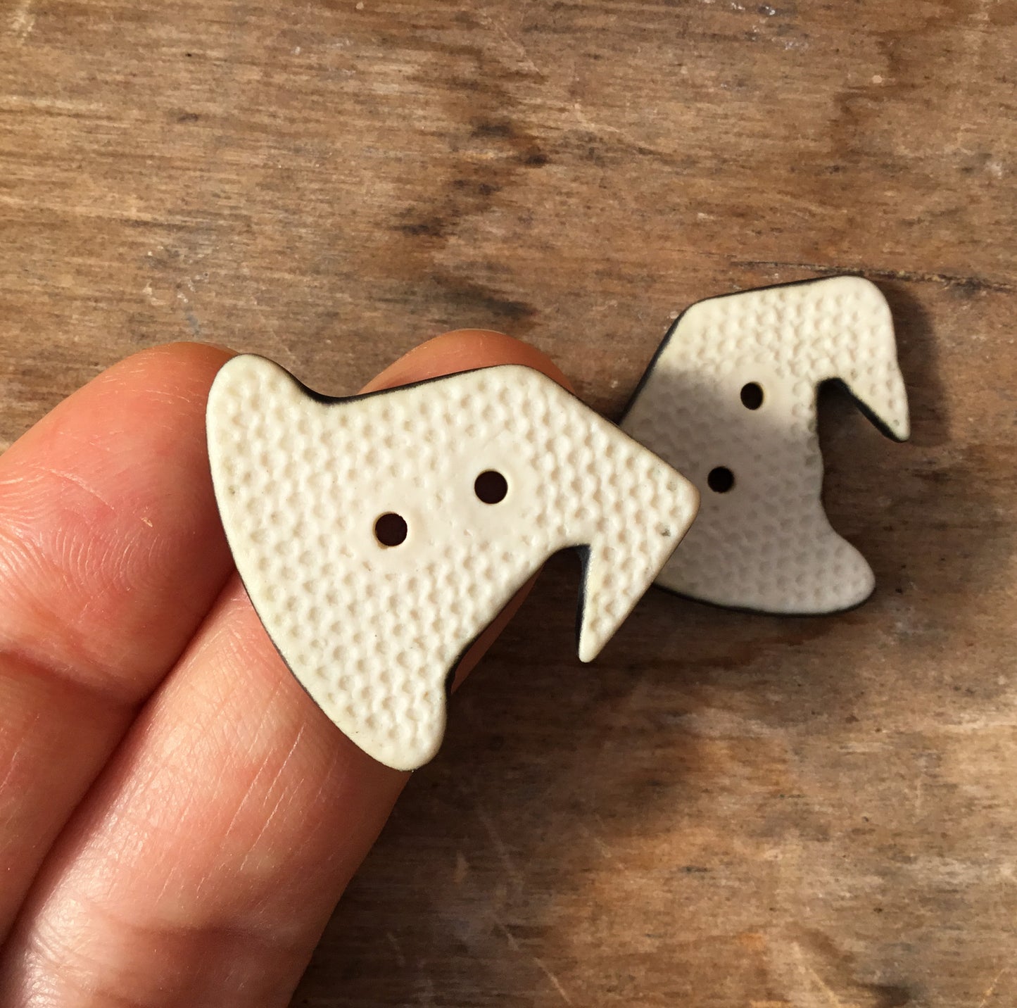 Halloween Witch Hat Porcelain Button 1-1/16”