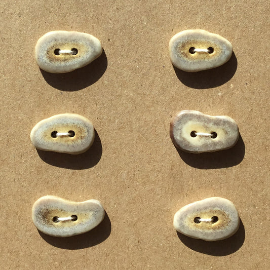 Polished Deer Antler Shed Buttons 15/16" 6-Pack