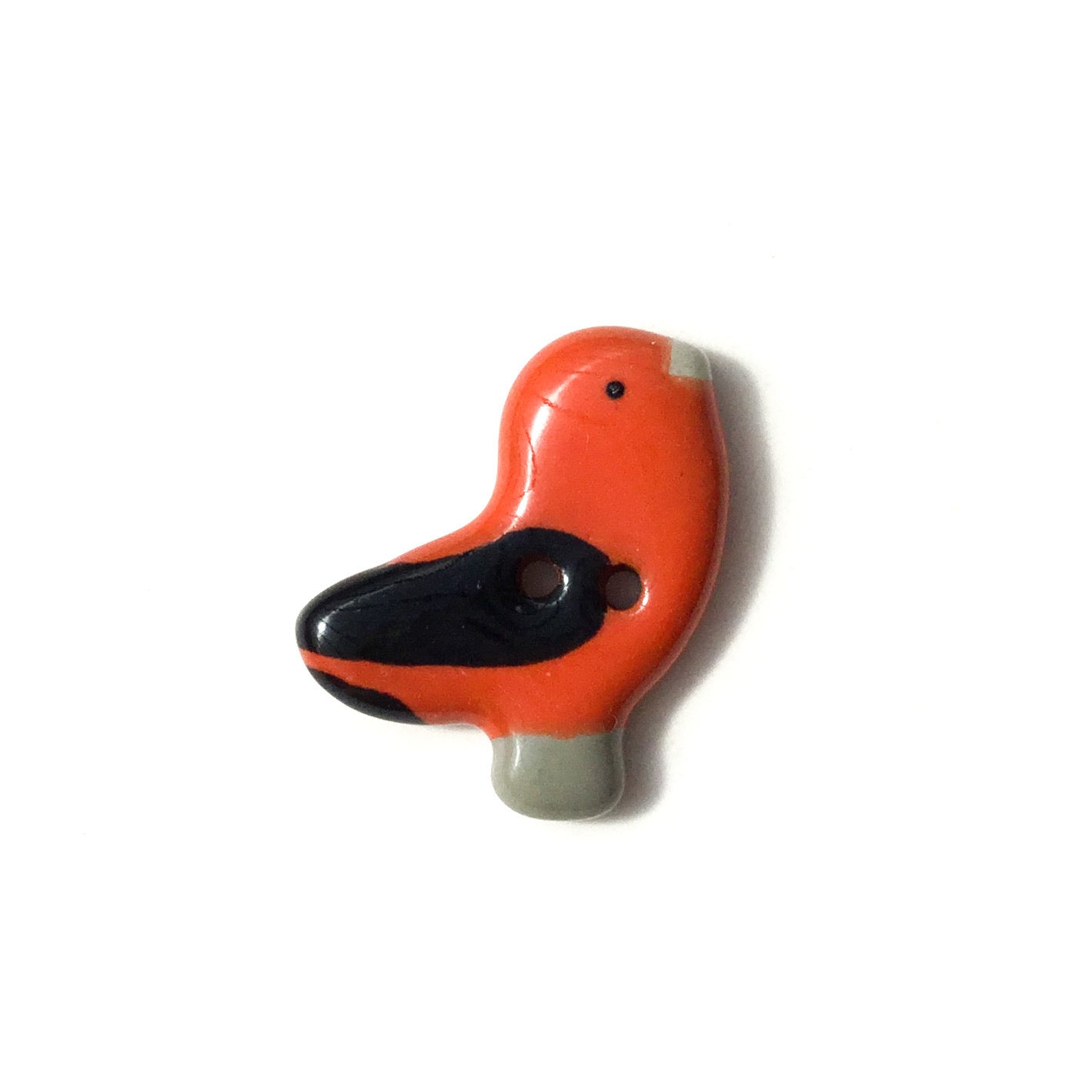 Ceramic Bird Buttons 3/4" x 7/8"