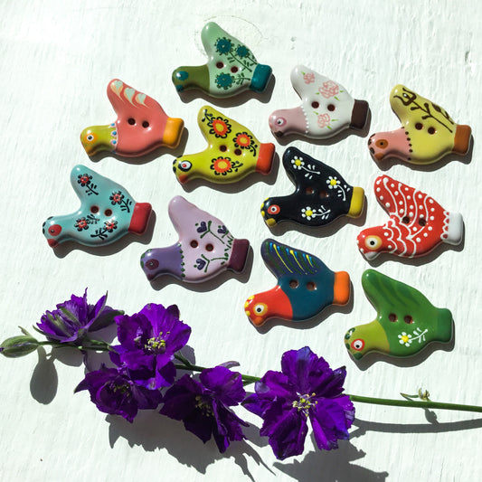 Sitting Pretty Hens Button Collection 1-1/4"