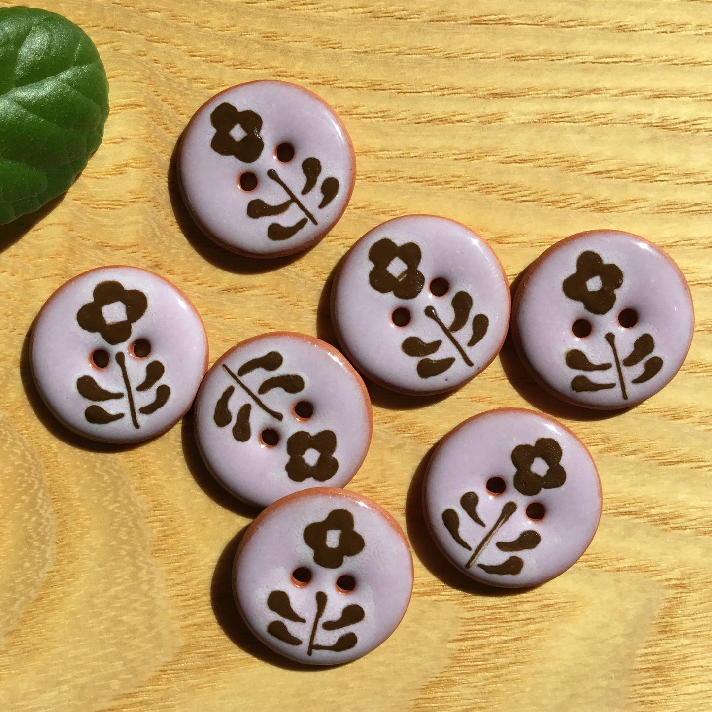 "Wallflower" Ceramic Button 7/8"