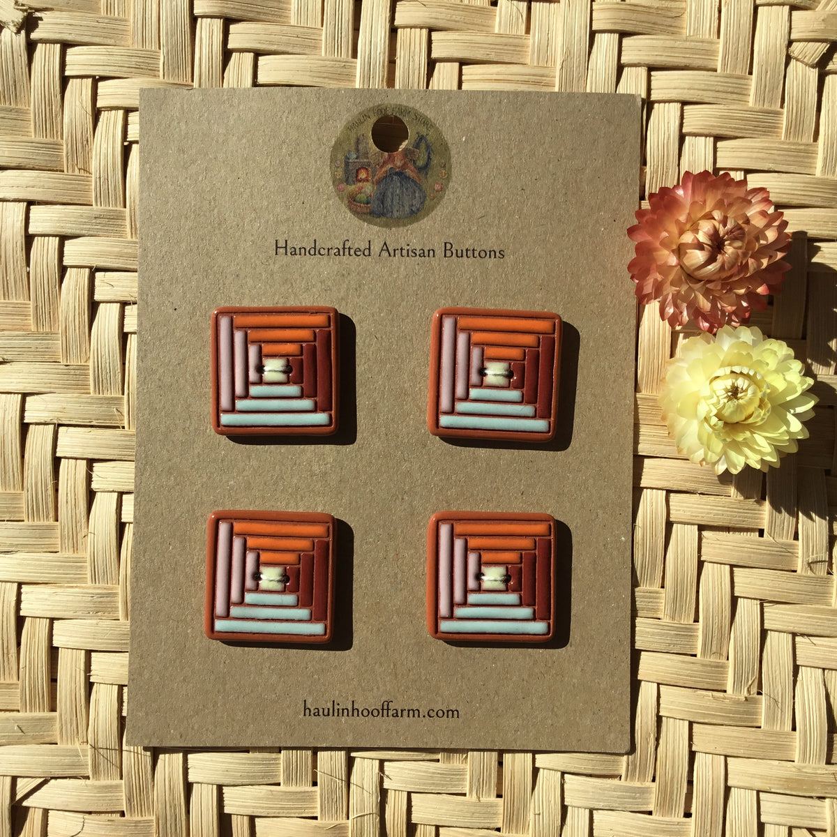Log Cabin Quilt Button Packs