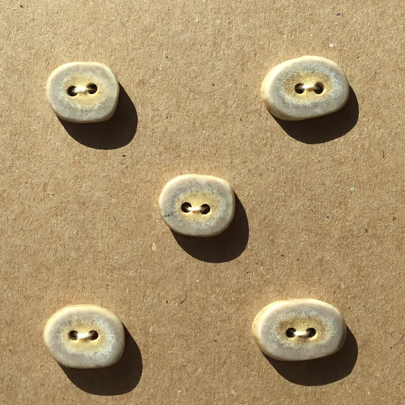 Polished Deer Antler Shed Buttons 3/4" 5-Pack