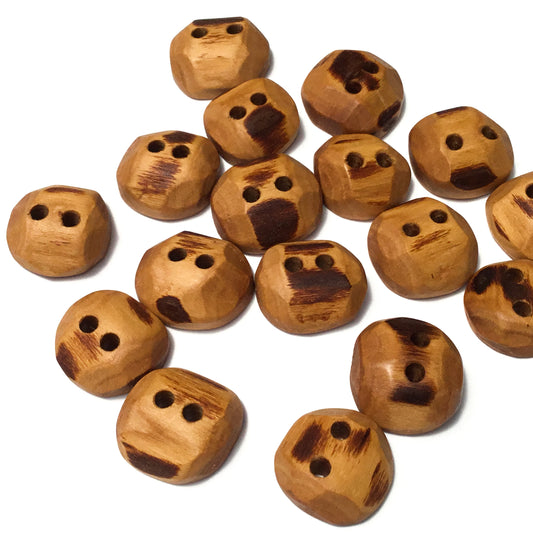 Live Edge Cherry Wood Button 3/4" x 5/8"