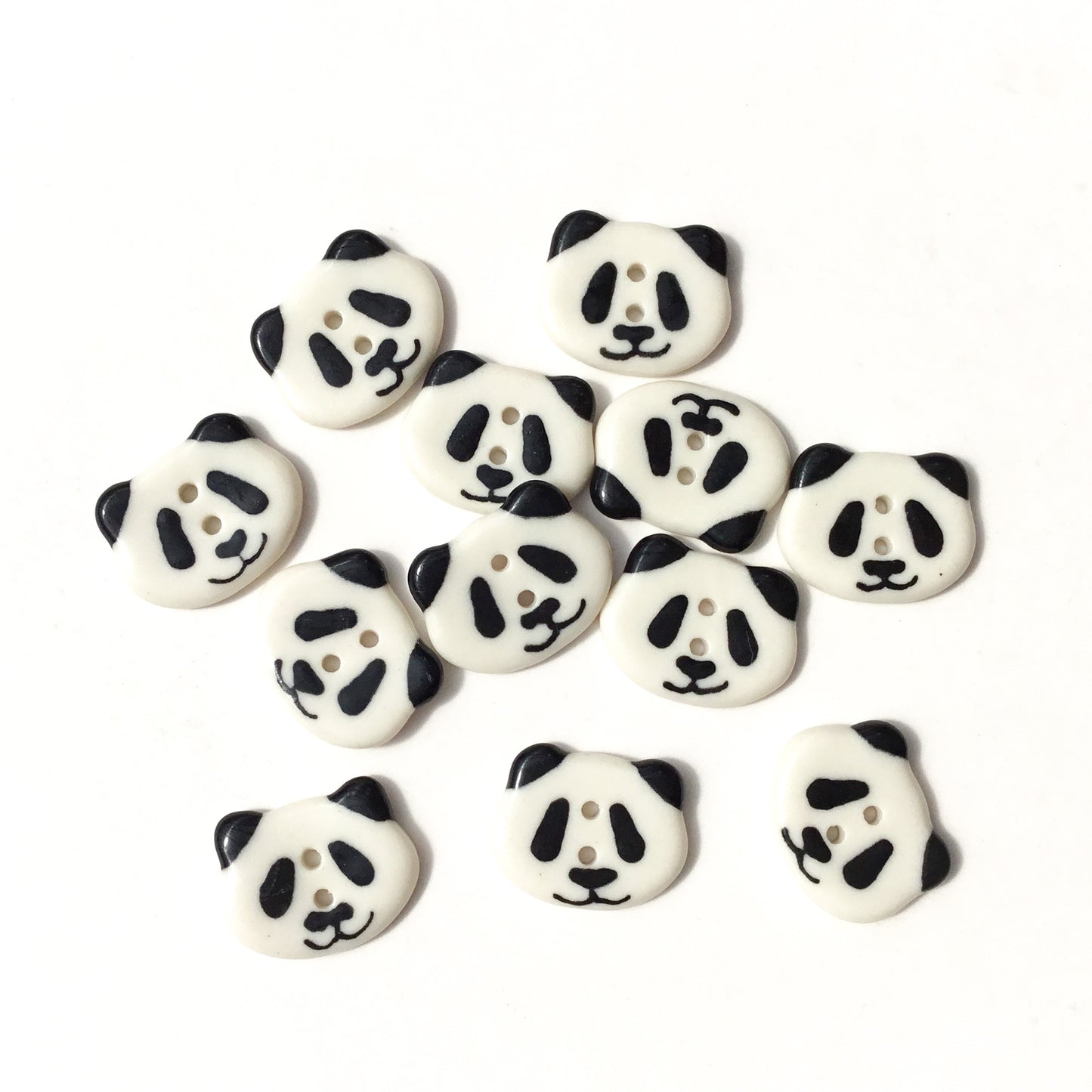 ‘Happy Panda’ Porcelain Button 3/4”