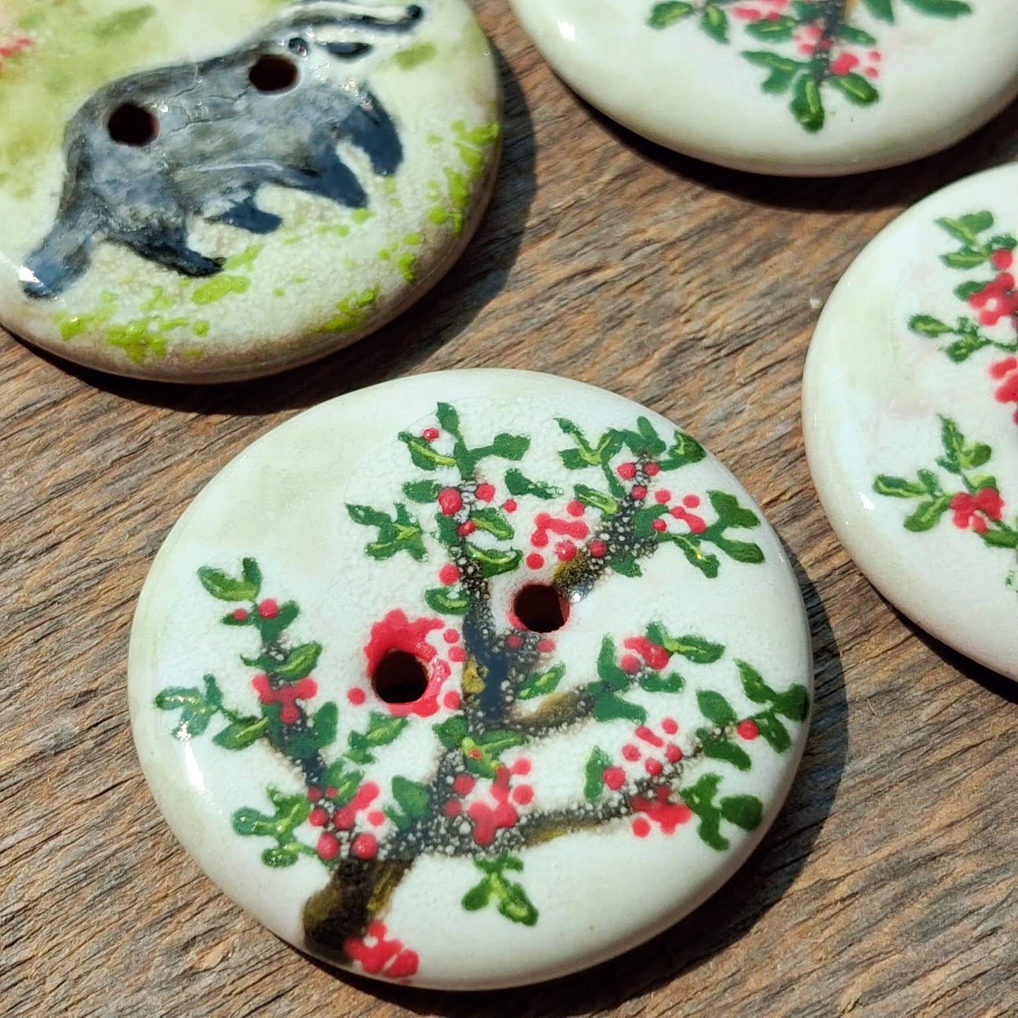 ‘Fall Berry Badger’ 1-1/16” one-of-a-kind 4-pack