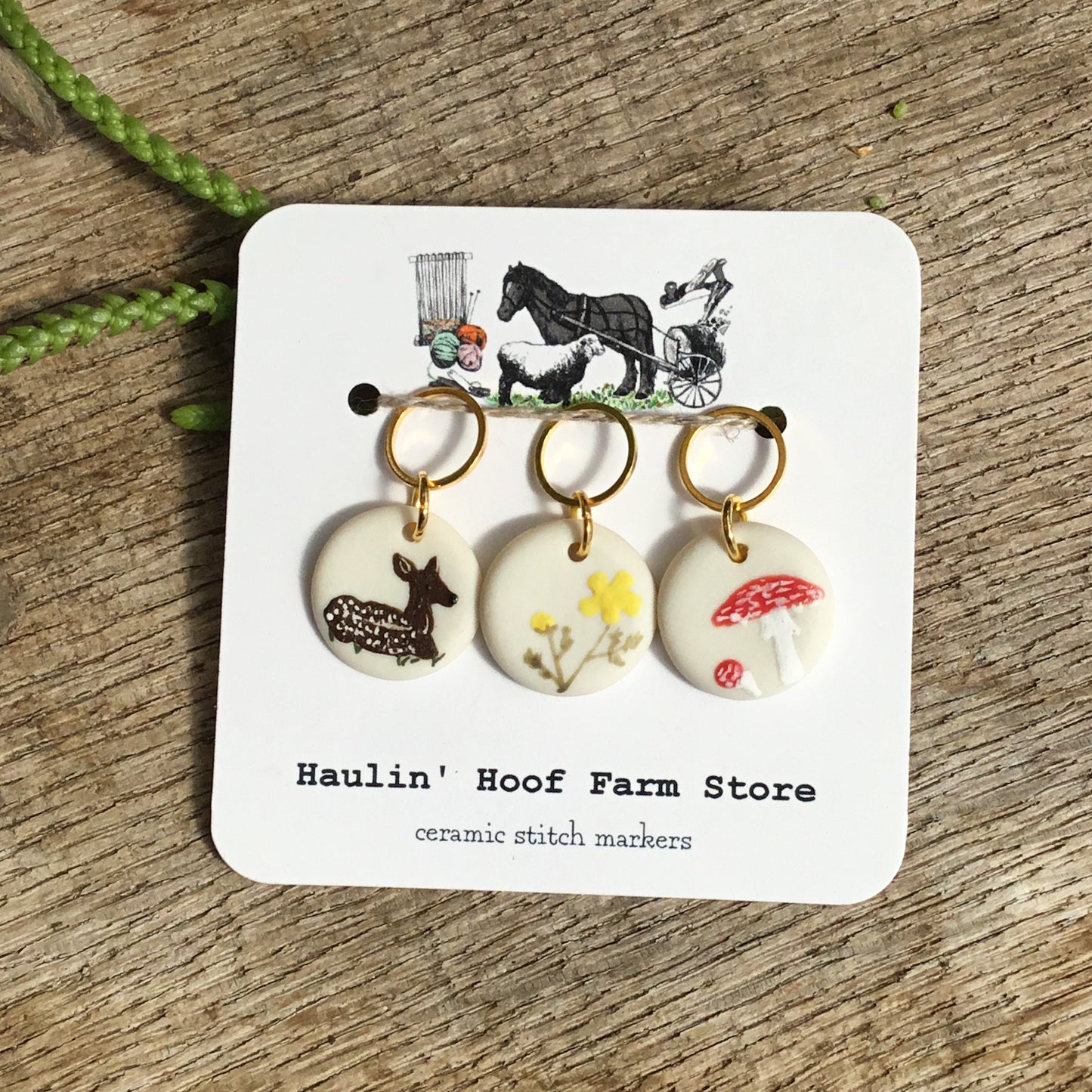 ‘Fawn in the Woods' Stitch Marker Set