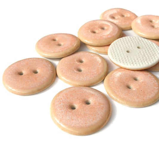 'Enchanted Sunset' Peach Porcelain Button 1"