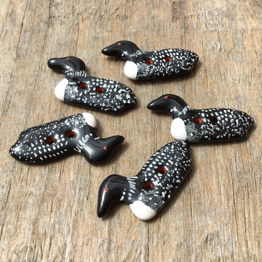Loon Buttons 3/4" x 1-1/4"