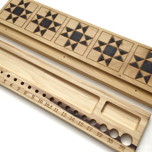 The Original Knitter’s Shelf - Poplar with Ohio Star