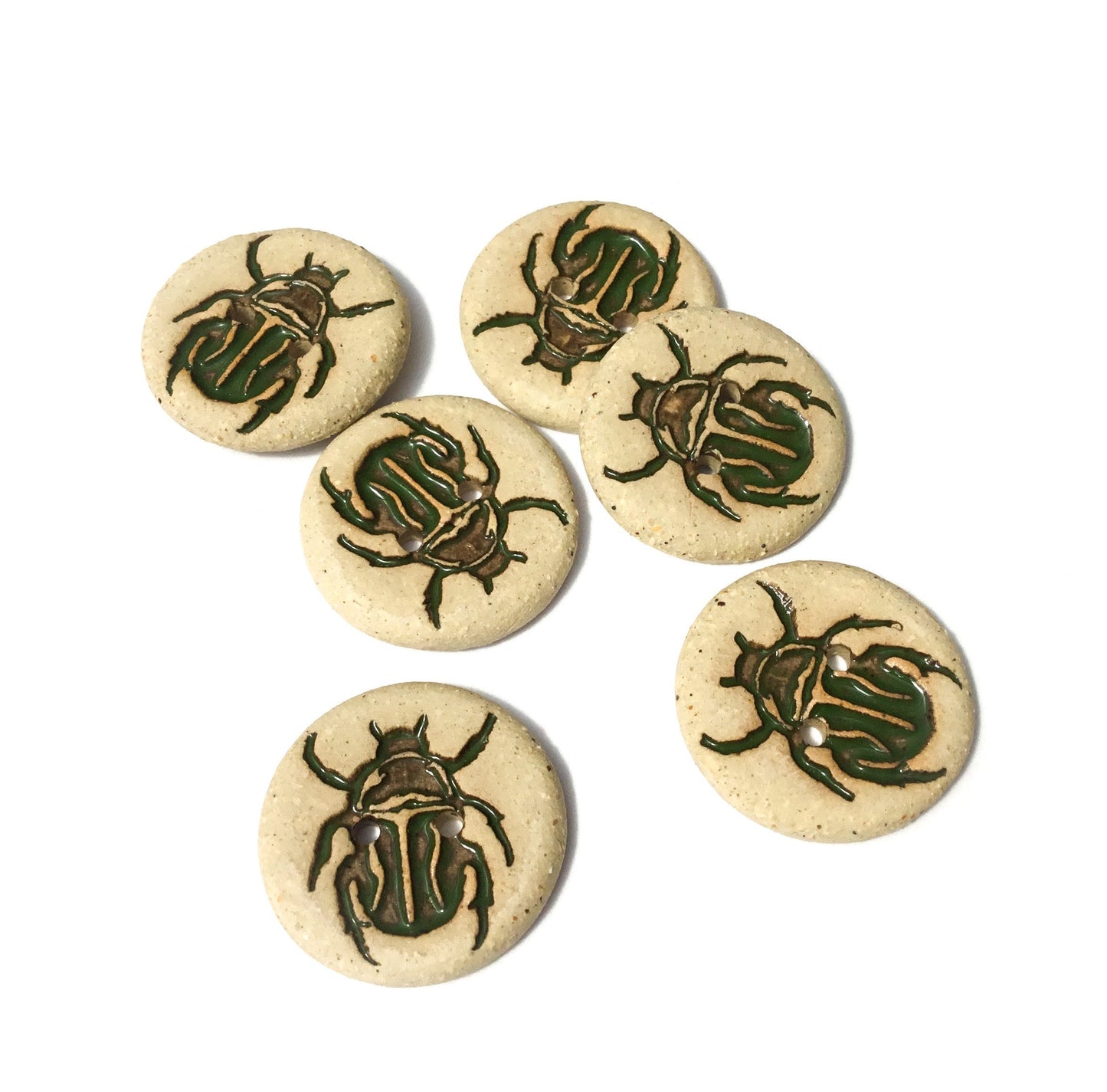Wholesale 7/8" Stoneware Scarab Beetle Bundle - Five 2-Packs
