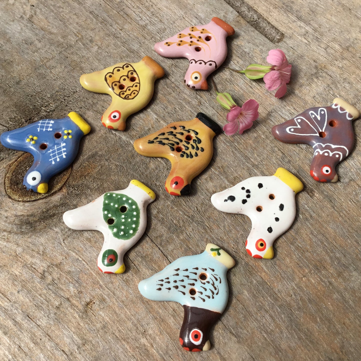 Sitting Pretty Hens Button Collection 1-1/4"