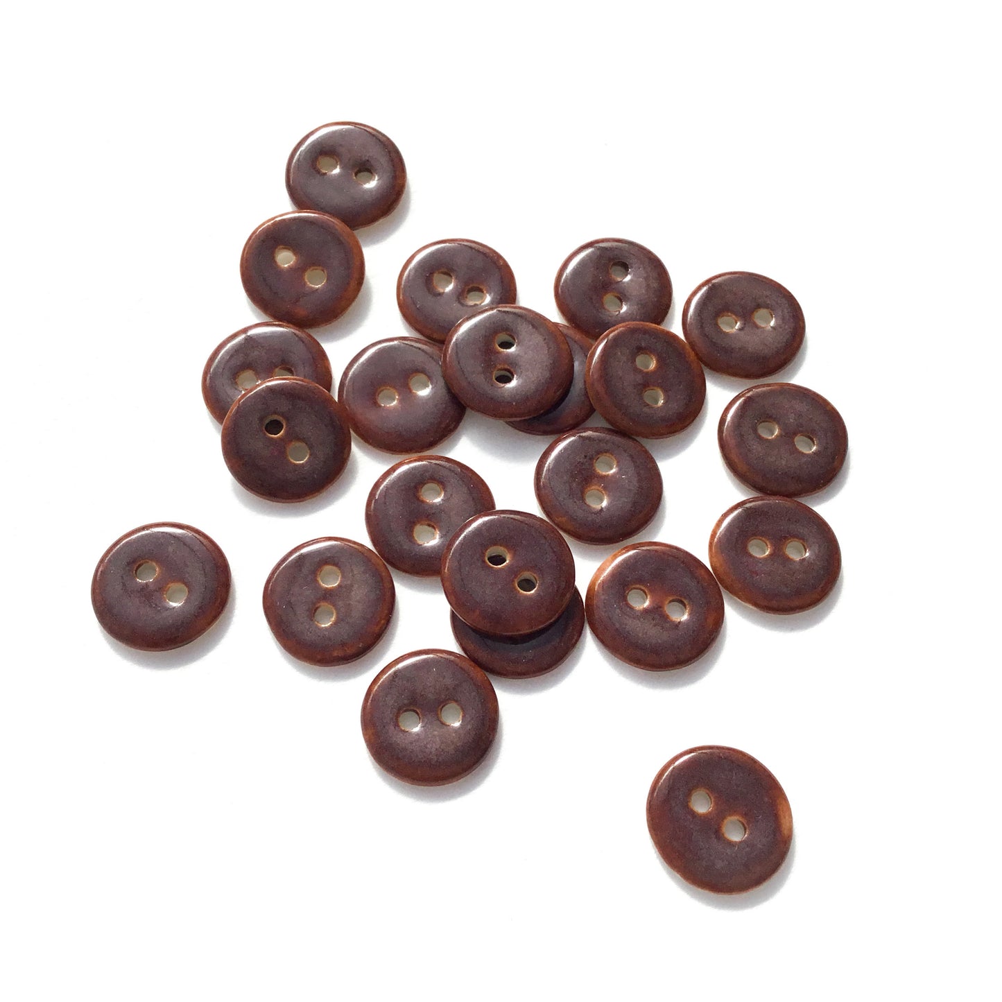Iridescent Plum Porcelain Buttons 1/2"
