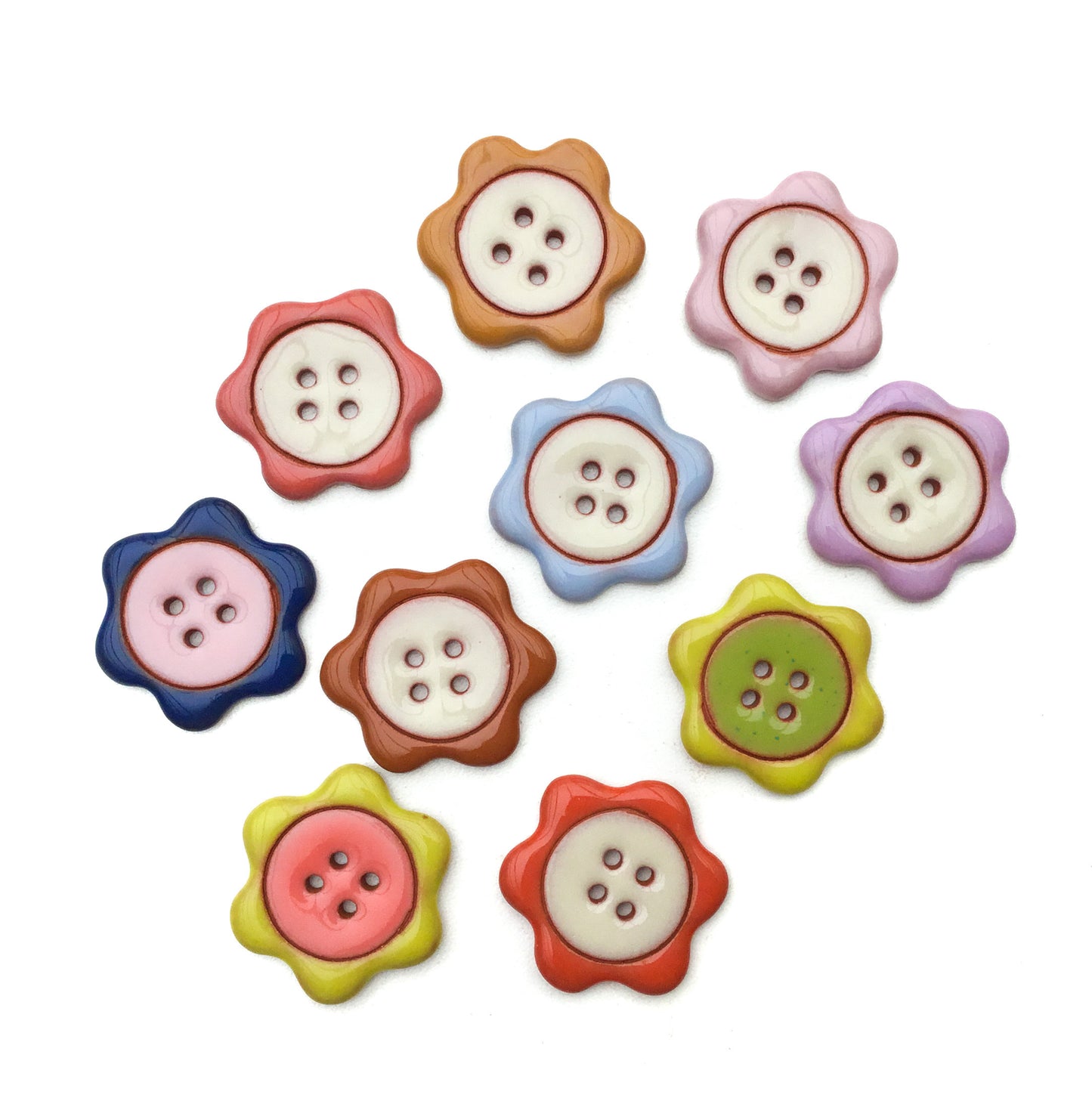 'Floral Darlings' Flower Button 1-1/8"