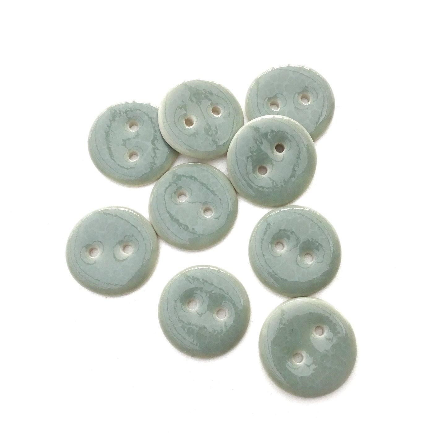 Medium Gray Porcelain Button 7/8"