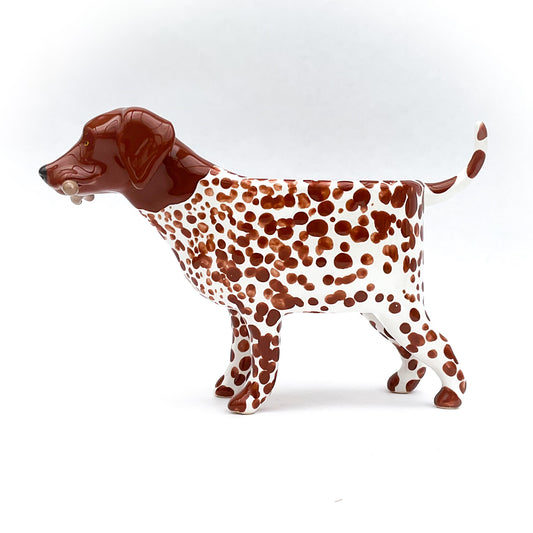 German Shorthair Pointer Dog Planter - Ceramic Dog Plant Pot