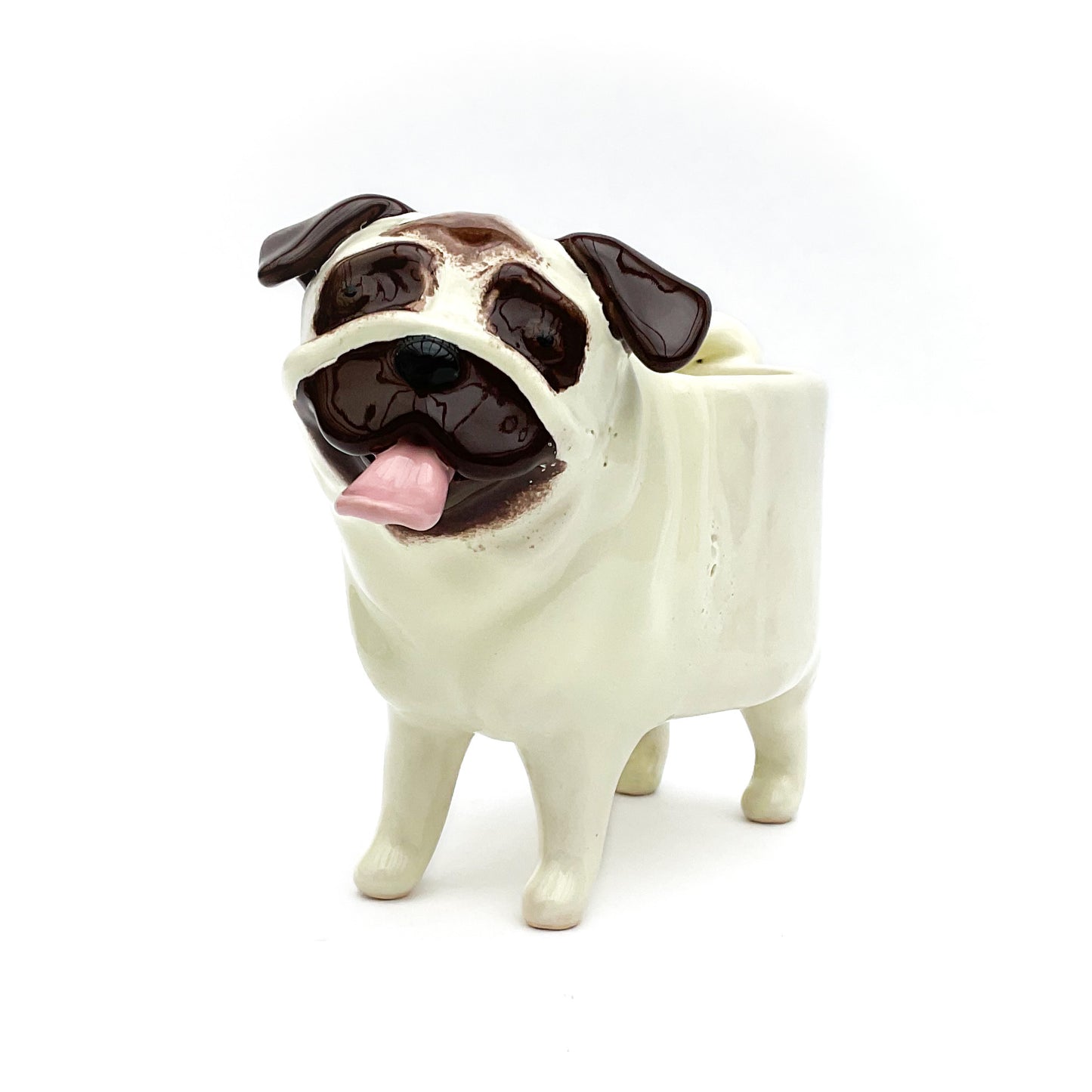 Pug Dog Planter - Ceramic Dog Plant Pot