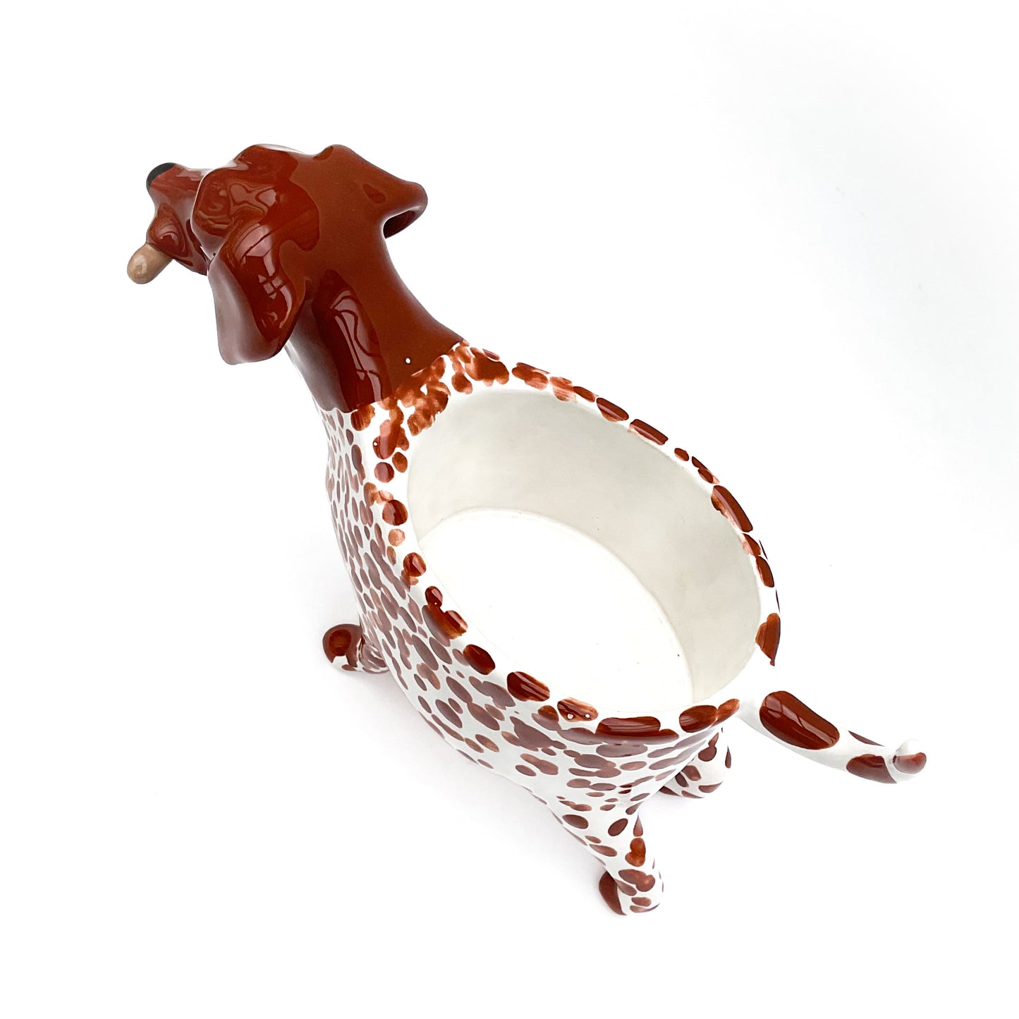 German Shorthair Pointer Dog Planter - Ceramic Dog Plant Pot