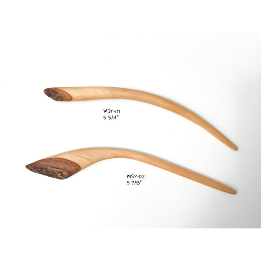 Live Edge Maple Wood Shawl & Sweater Pins - Wooden Hair Pins