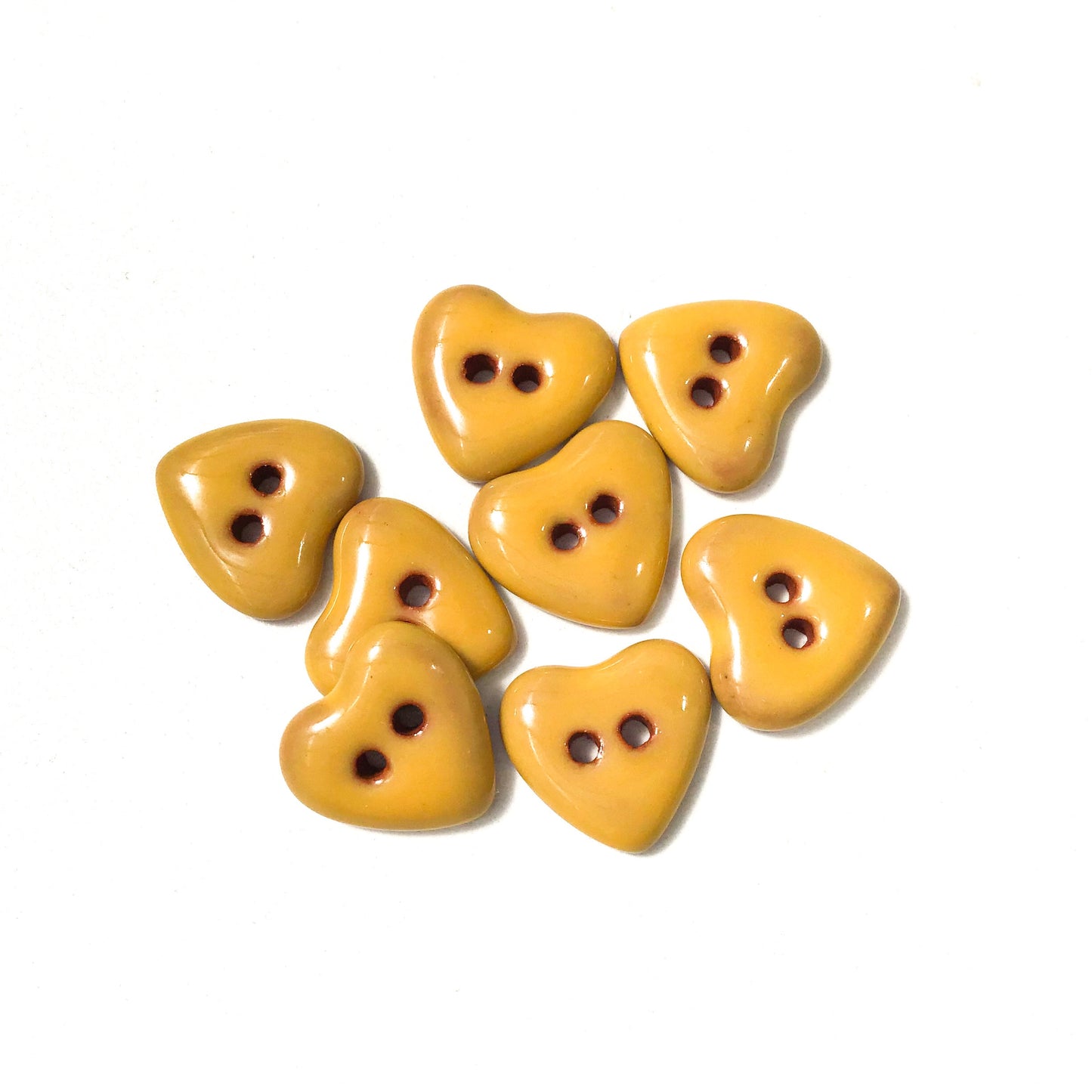 Yellow Heart Buttons 5/8"