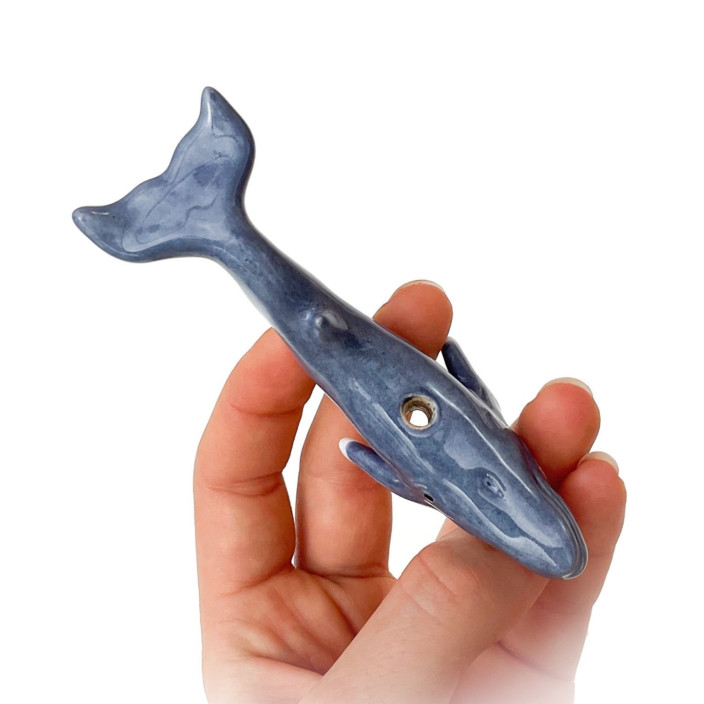 Humpback Whale Bead - Hand Sculpted - 3 3/4" Long