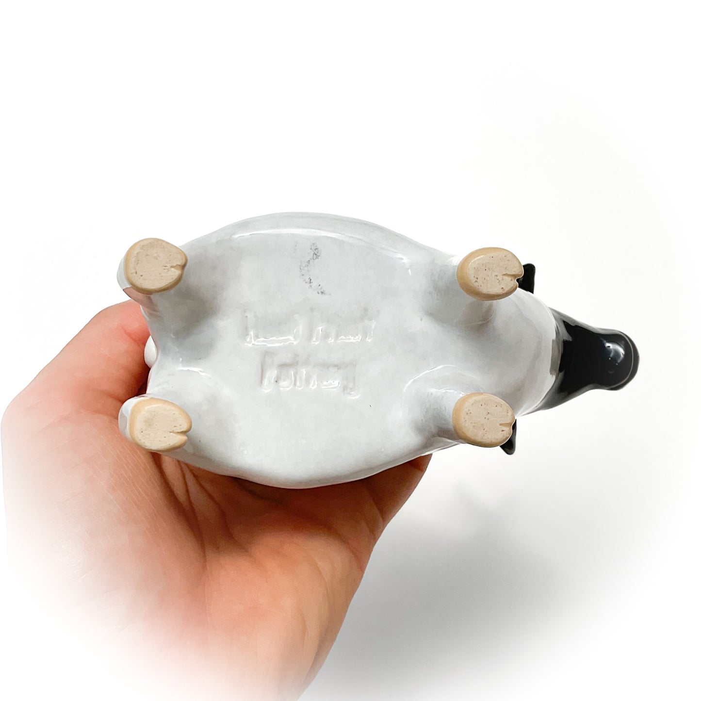 Black and White Sheep Pot - Ceramic Sheep Planter