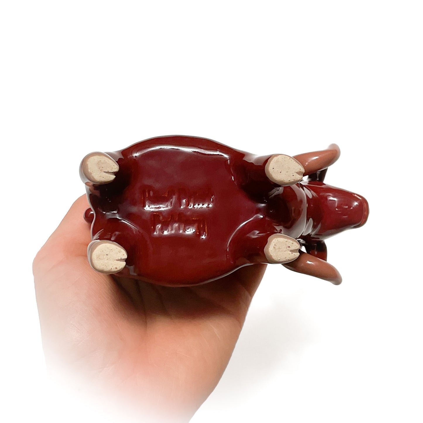 Chestnut Brown Sheep Pot - Ceramic Sheep Planter