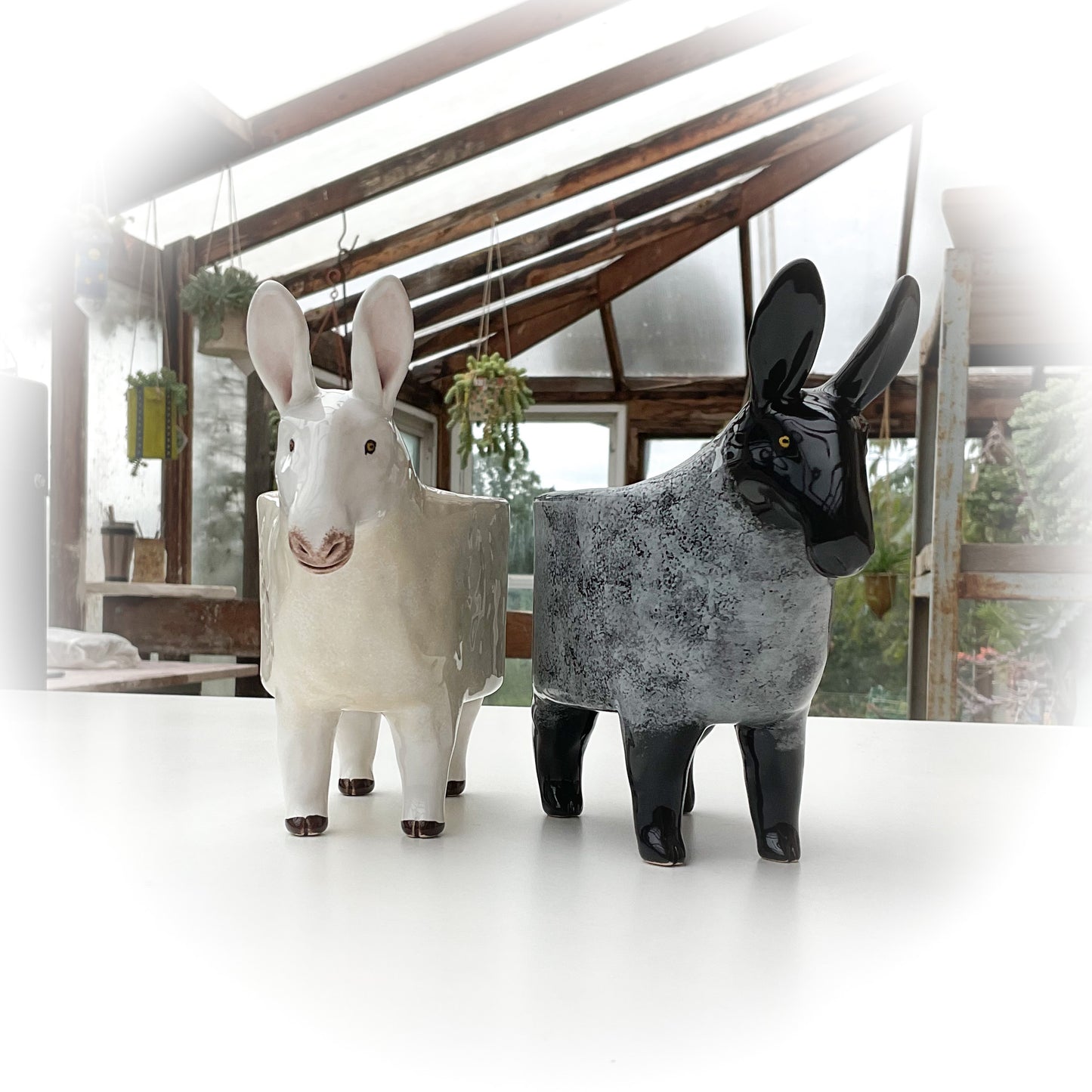 *RESERVED LISTING* Border Leicester Sheep Planters - Ceramic Sheep Planters