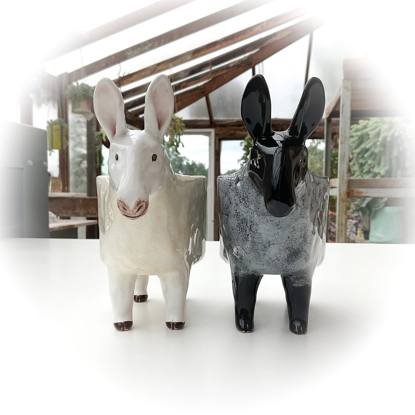*RESERVED LISTING* Border Leicester Sheep Planters - Ceramic Sheep Planters
