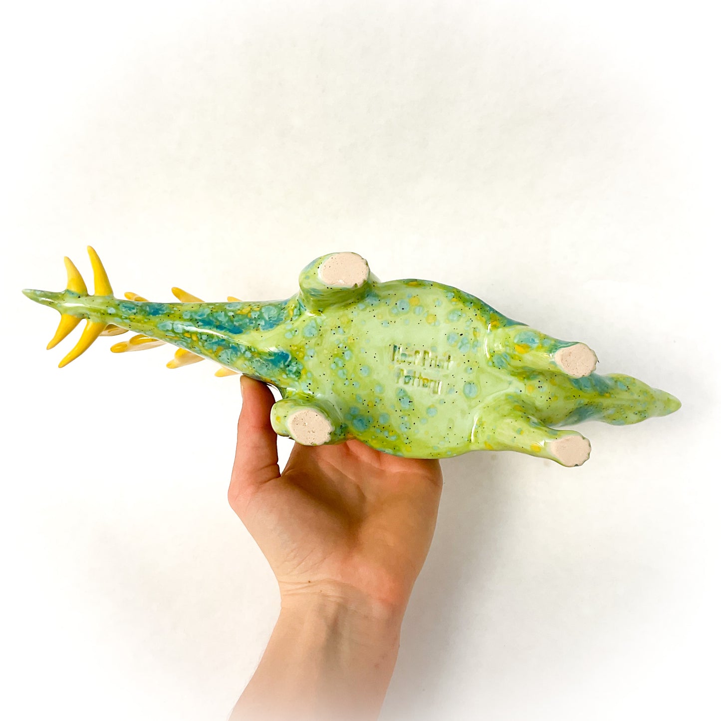 Lime Green Stegosaurus Dinosaur Planter - Dinosaur Succulent Planter