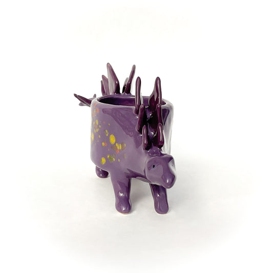 Deep Purple Stegosaurus Dinosaur Planter - Dinosaur Succulent Planter