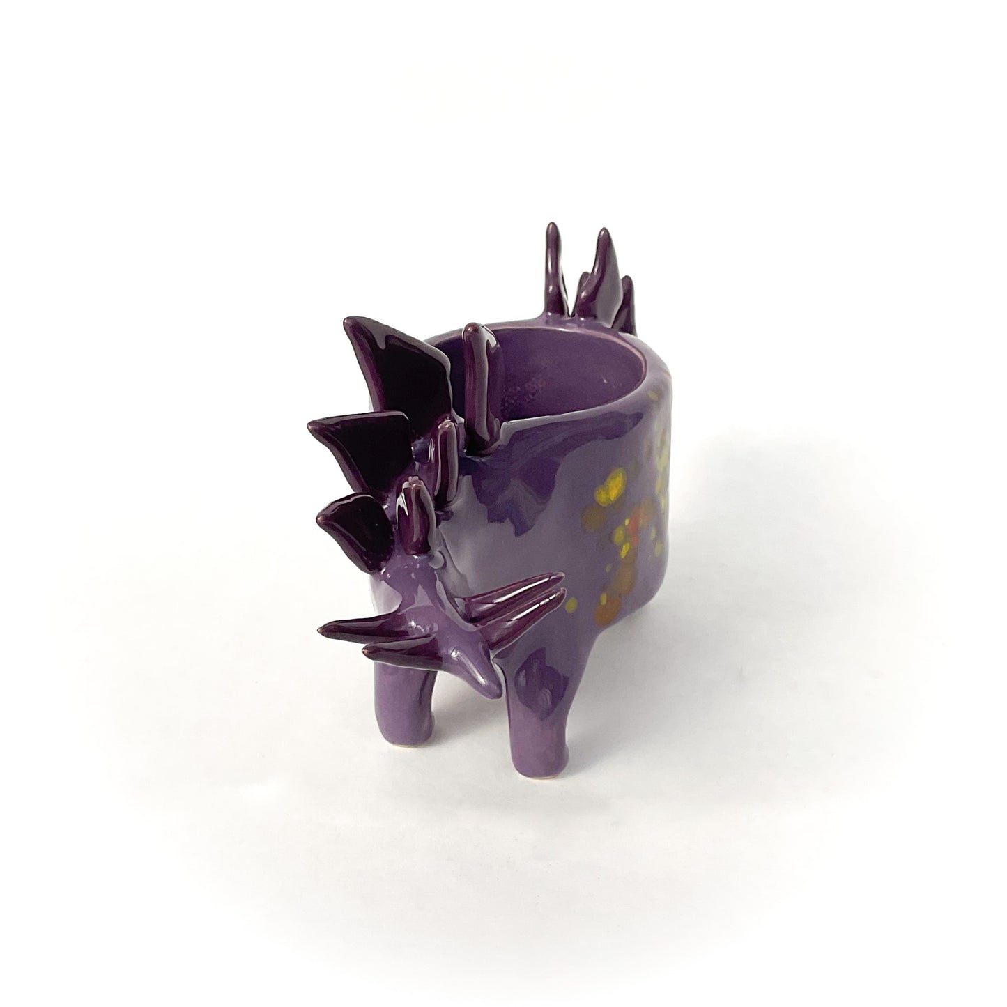 Deep Purple Stegosaurus Dinosaur Planter - Dinosaur Succulent Planter