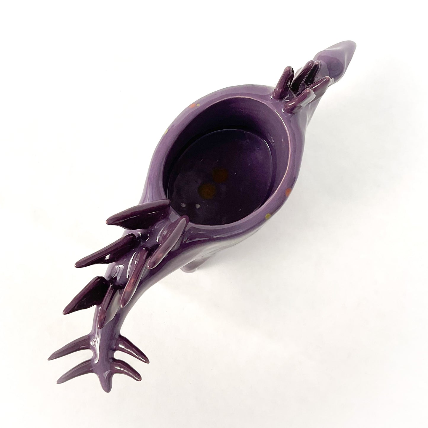 Deep Purple Stegosaurus Dinosaur Planter - Dinosaur Succulent Planter