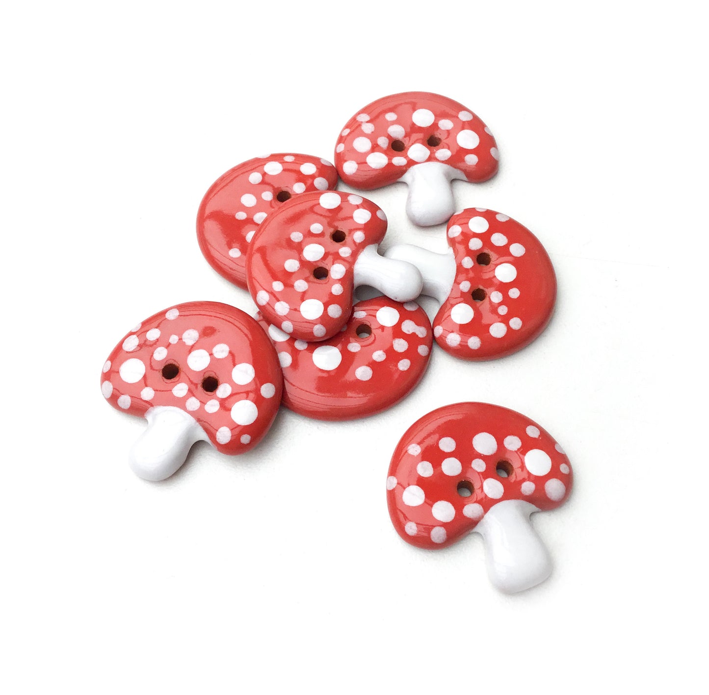 Large Amanita Mushroom Buttons - 1-1/8" x 1-1/16"